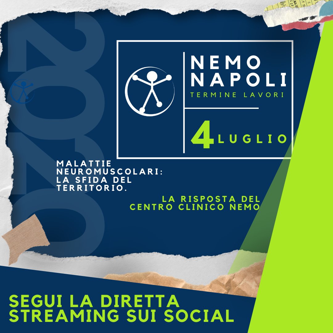 CentroNemo's tweet photo. Il @CentroNemo Napoli diventa realtà: domani, sabato 4 luglio, la conferenza di Termine Lavori sarà in diretta! L’appuntamento è per domani a partire dalle ore 11.00 su Facebook Centro NEMO Italia - Fondazione Serena Onlus

#stoconnemo
#NeMONapoli https://t.co/l38bKyVV8J