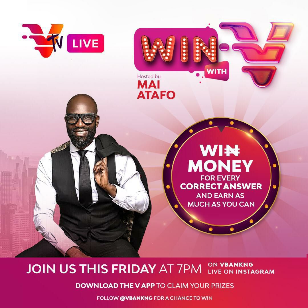 OlafareMorounf1's tweet photo. Join Us Today on IG..@vbankng @Mai_Atafo
#WinWithV .. Stand A Chance To Win Big💪 https://t.co/QL3RZ7jOzF