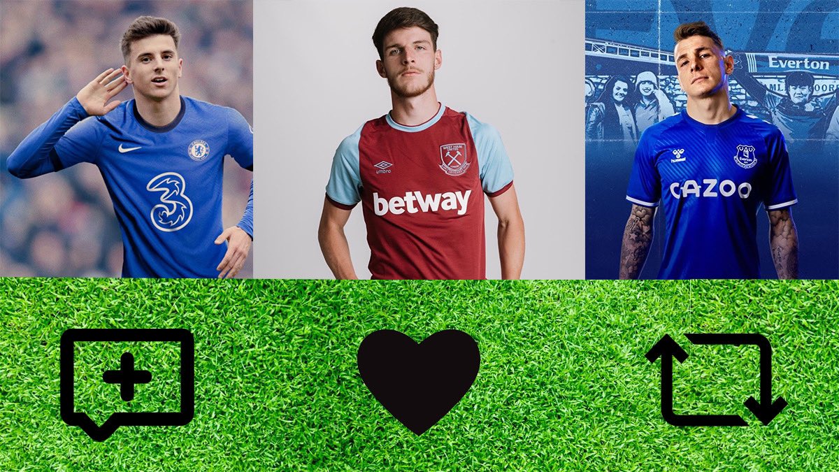 prem_stat's tweet photo. After our @Everton kit release divided opinion we thought we’d compare the 3 kit releases so far 👕

So tell us what do you think? 🤷🏻‍♂️

♻️ Everton @EvertonBlueArmy 
❤️ West Ham @WestHam_Central 
🗣 Chelsea @FrankKhalidUK 

#chelsea #EvertonFC #westham https://t.co/Z7Fh7BKY0f