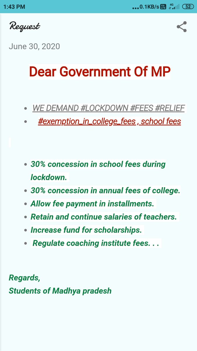 Obaidsk97's tweet photo. #exemption_in_college_fees 
@PMOIndia, @HRDMinistry @CMMadhyaPradesh, @highereduminmp https://t.co/e5yI0jEz2S