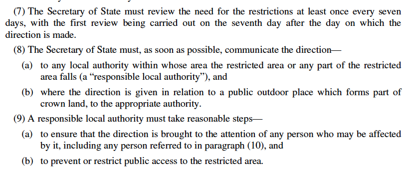 ... though at least there is a right to appeal the direction. Who could bring one? Users of a park? Or just the park owner?- Lots of responsibility on local authorities to notify people of the changes. Could be messy if this is regularly used /5