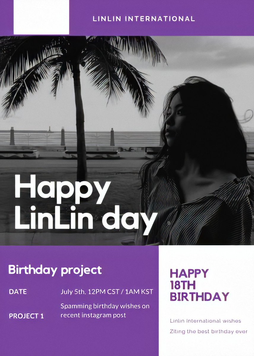 Linlin_Int's tweet photo. [ HAPPY LINLIN DAY ] 

Part 1. of LinLin’s birthday project

Due to linlin not being an idol anymore we will keep our projects minimal and on a level that both linlin and her fans can enjoy ☺️

#린린 #LINLIN #CherryBullet #체리블렛 #Ziting #HuangZiting https://t.co/WAwEq310FL