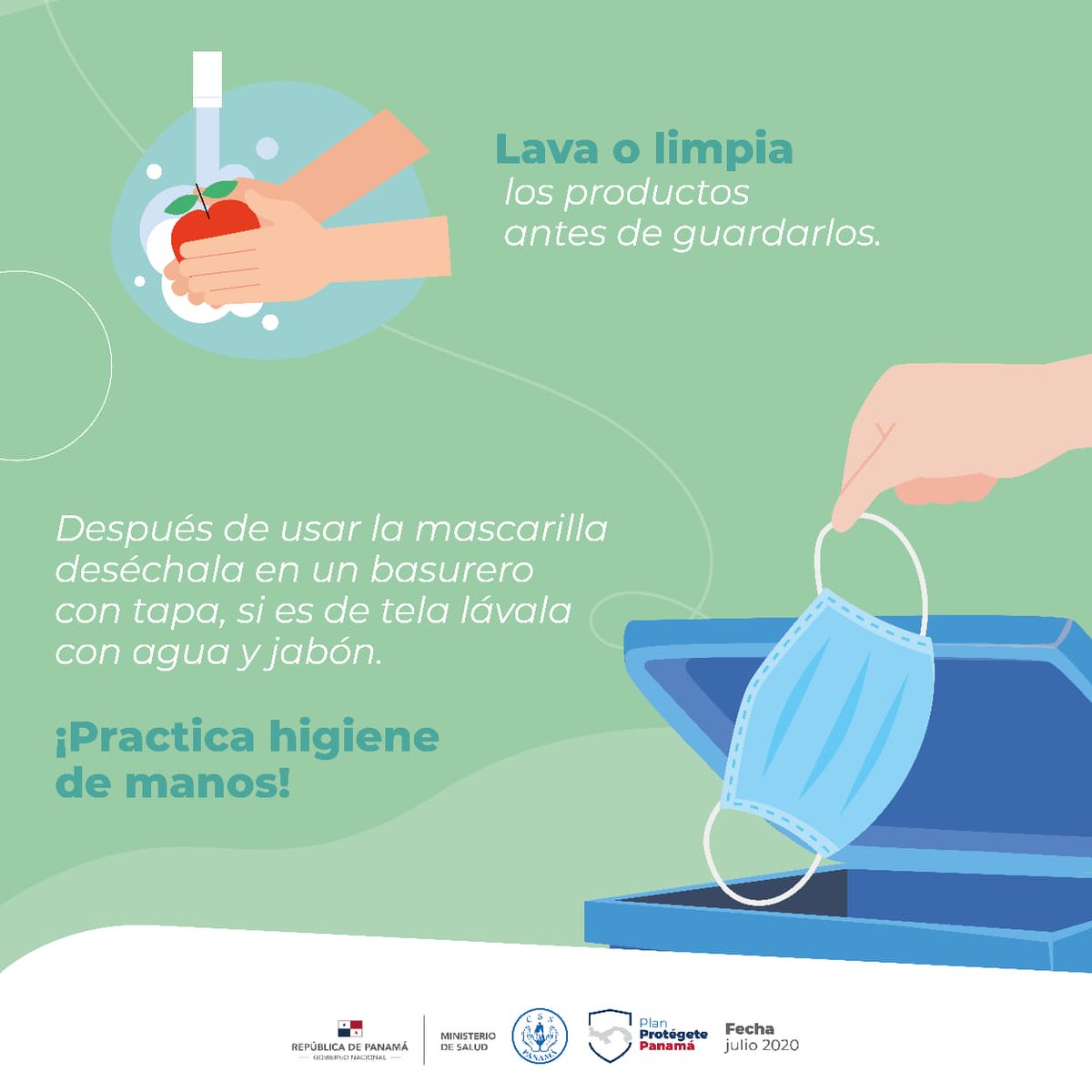MINSAPma's tweet photo. Sigue estas recomendaciones al momento de hacer tus compras y evita el contagio de #COVID19.
#ProtégetePanamá #UnidosVenceremos https://t.co/1jhnHBYGWx