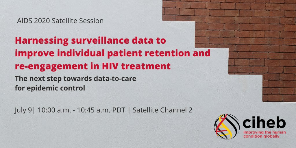 Ciheb_UMB's tweet photo. Join our #AIDS2020Virtual satellite session on July 9 to discuss improving patient retention &amp; re-engagement in #HIV treatment w/ Dr. Kristen Stafford &amp; Dr. Mahesh Swaminathan (CDC) and panelists from @WHO, @CDCgov and Botswana MOH. @UMmedschool #Data2Care https://t.co/kucTZssGXC https://t.co/A8gJC3I7Tn