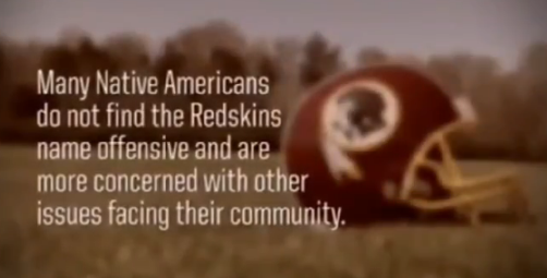 The Washington  @Redskins also did a lot of PR and compiled a mini-doc of Native people stating they liked the name.And here is a microaggression screen cap:"We are concerned with other issues" as if Native people are not capable of caring for more than one thing at a time.