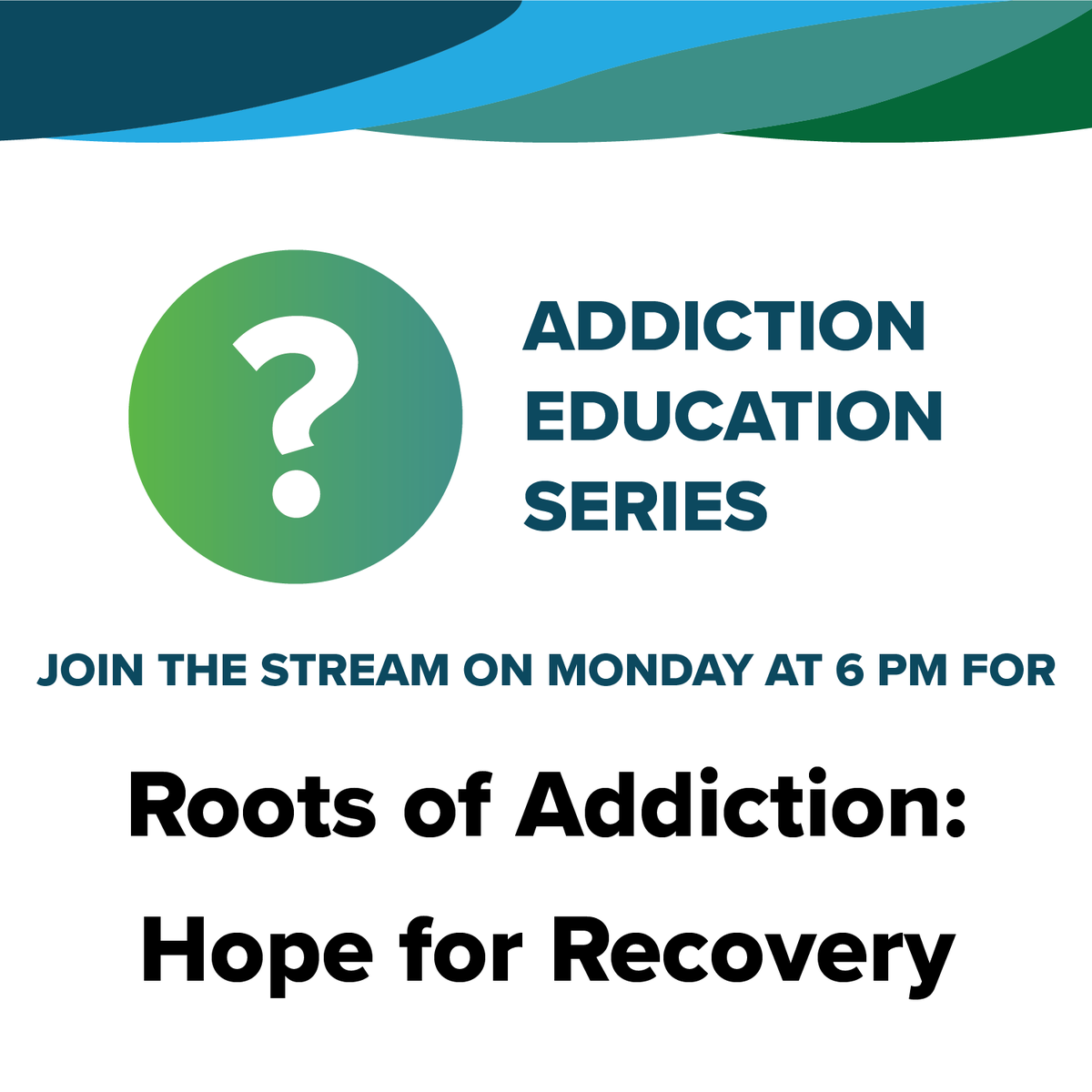 AChance2Change's tweet photo. Join us Monday, July 6th at 6 pm for Roots of Addiction: Hope for Recovery. The goal of this session is to understand substance addiction as a disease that affects the brain. Streaming at https://t.co/G2Os2bDUM2! https://t.co/GLzkOxyqrl
