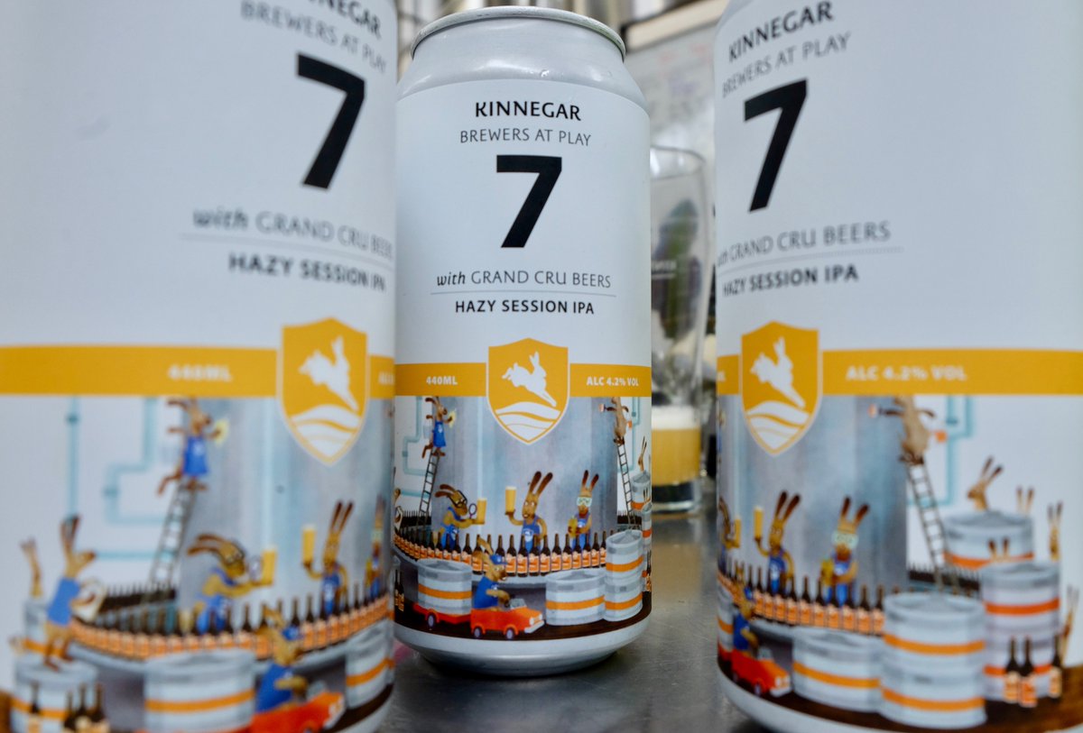 These few cans of No7 were craftily intercepted this week before they disappeared into the hands of our collaborators <a href="/GrandCruBeers/">Grand Cru Beers</a>. Now you can have fun guessing which bunny is which — Phil, Mark, Paul, Kieran, Ruaidhri, Wally. (Bodge was too chicken to come back to Donegal...)