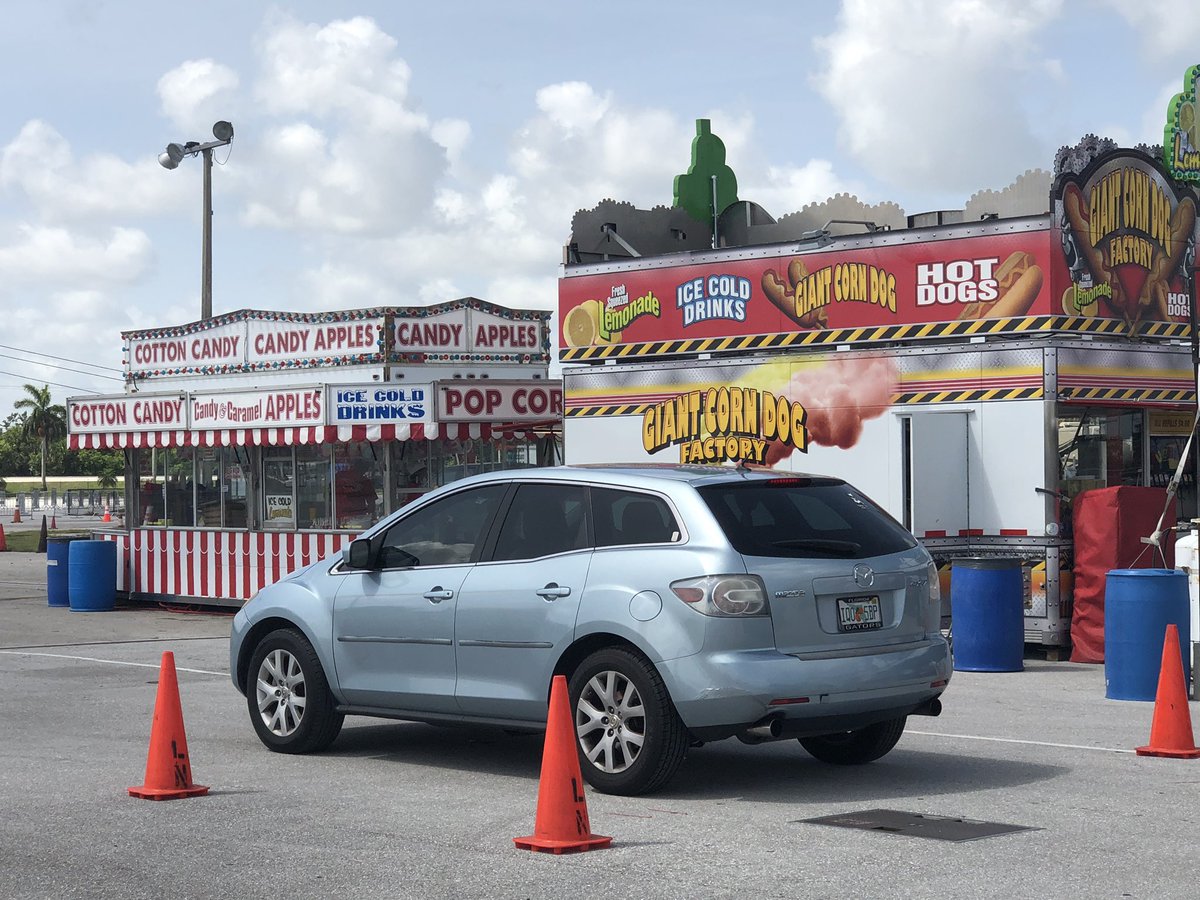 SoFlaFair's tweet image. We are open! Fair Eats Drive-Thru at the South Florida Fairgrounds in West Palm Beach! Menu at southfloridafair.com/eats