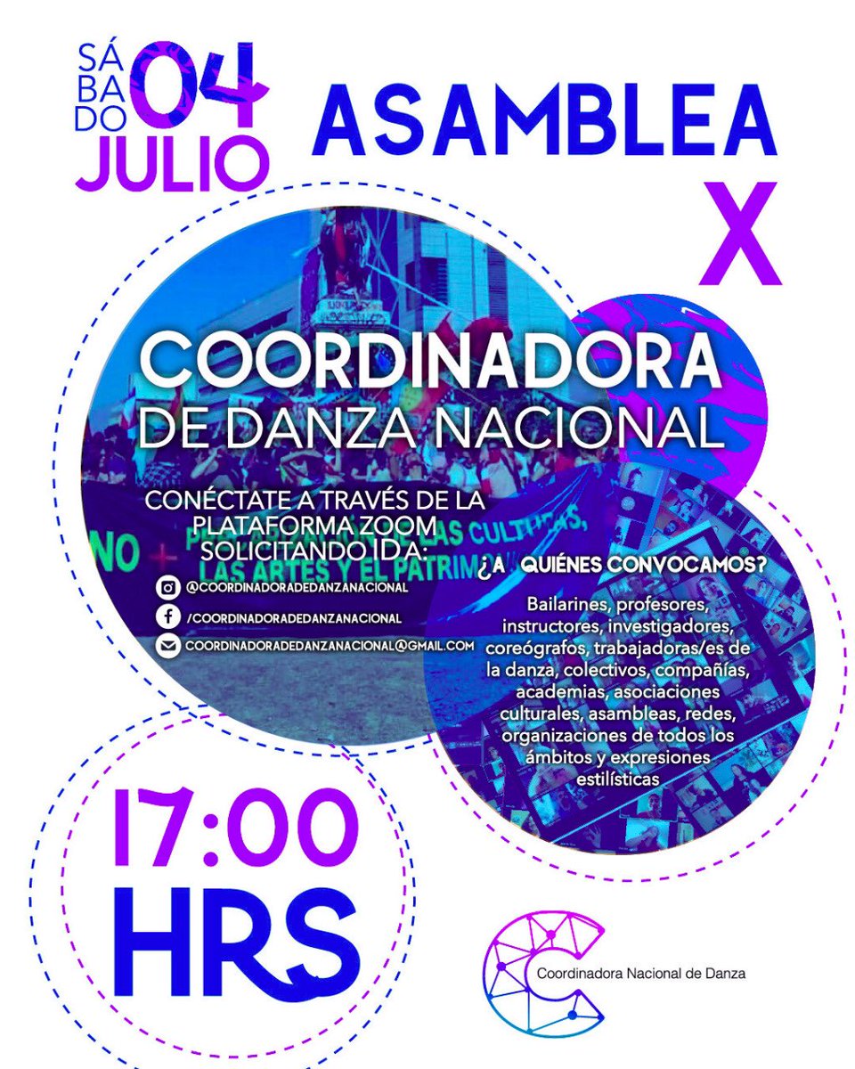 GabyBravoTorres's tweet photo. Este sábado seguimos pensándonos juntxs como comunidad de la danza! Conversaremos sobre el Plan de Emergencia y reactivación cultural @rednac_danzasur Súmate! https://t.co/j9ILedRcgi