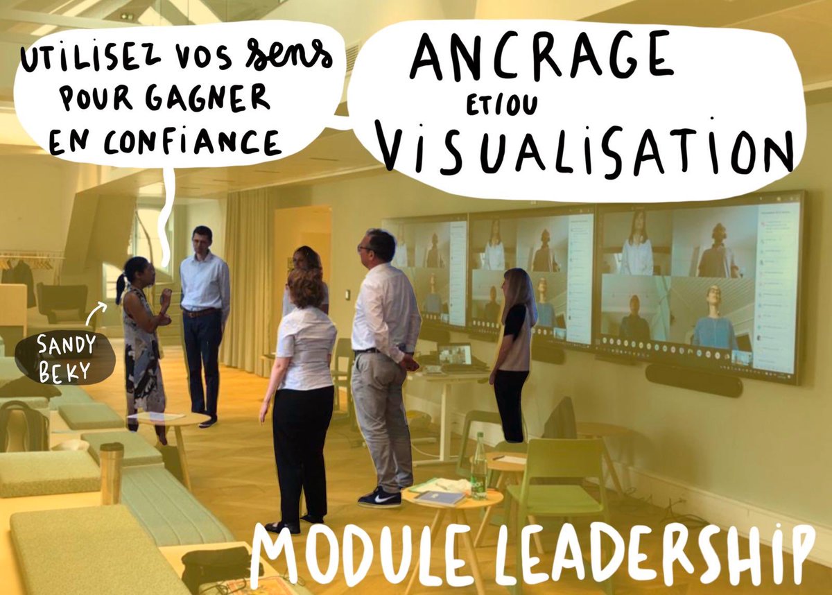 🦄 Aujourd’hui <a href="/SandyBeky/">Sandy Beky #WoGiTech</a> donne des pistes aux #Intrapreneurs4Good pour booster leur #leadership : visualiser des moments de réussite vécus, s’ancrer dans un cercle d’excellence, puis se représenter dans le challenge qui nous attend 🏄‍♀️😃