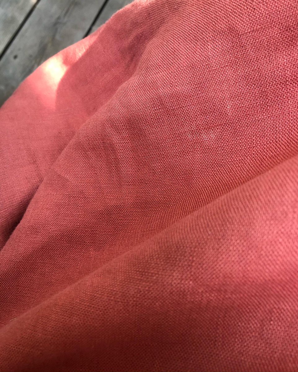 sandwich red linen dress