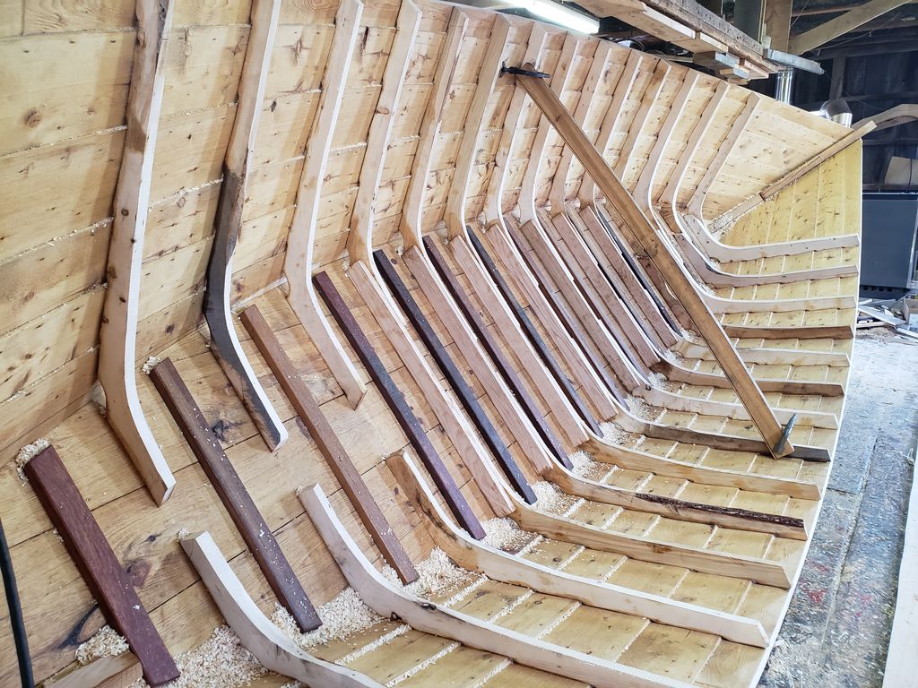 We're getting so close to having the cabin built on this beautiful #Seine dory! 
•
•
•
#DoryShop #Dory #Boatbuilding #Traditional #WoodenBoat