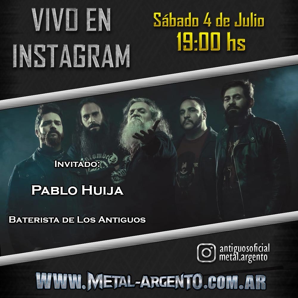 Mañana entrevista en vivo por Instagram con Pablo Huija baterista de <a href="/AntiguosOficial/">Los Antiguos</a> a las 19 hs. No te lo pierdas..!!