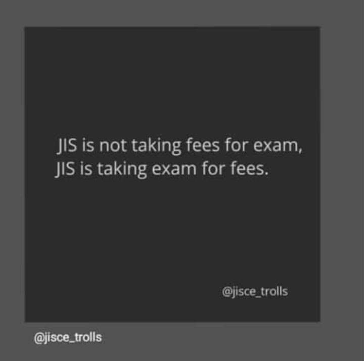 SumanaOfficial's tweet photo. Now a days this is true for all JIS students.. https://t.co/Be5IvtIsTL