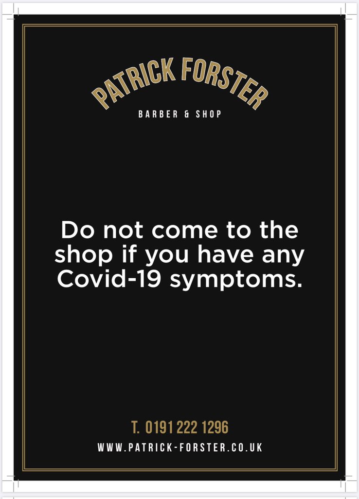 PFBarberAndShop's tweet photo. ⚠️ New Rules For The New World..
💈 Please Read & Follow The Rules Before Coming To The Shop
We Will Review The Rules Every Week & When We Get Told More From The Government We Will Try & Go Back To Normal But Only When We Feel It Safe To Do So! #StaySafe #PlayNice #BeCanny https://t.co/RpPgghebkN
