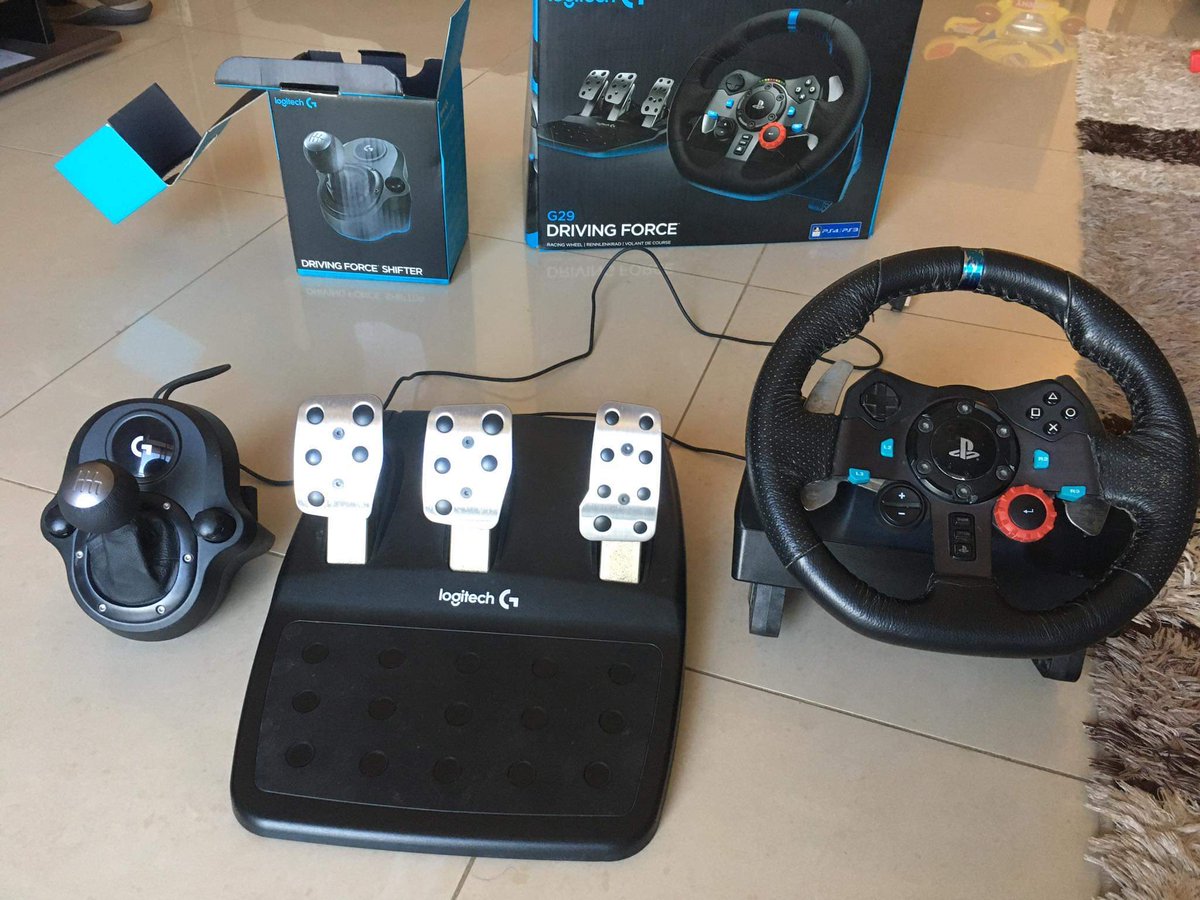 🄼🄰🄱🅄🄻🄰 on Twitter: "Logitech G29 Driving Force Race Wheel + Logitech G Force Shifter PS4/PS3/PC/Mac Still in great condition, it cost not less than $350 new. Price: 450,000/- Contact: