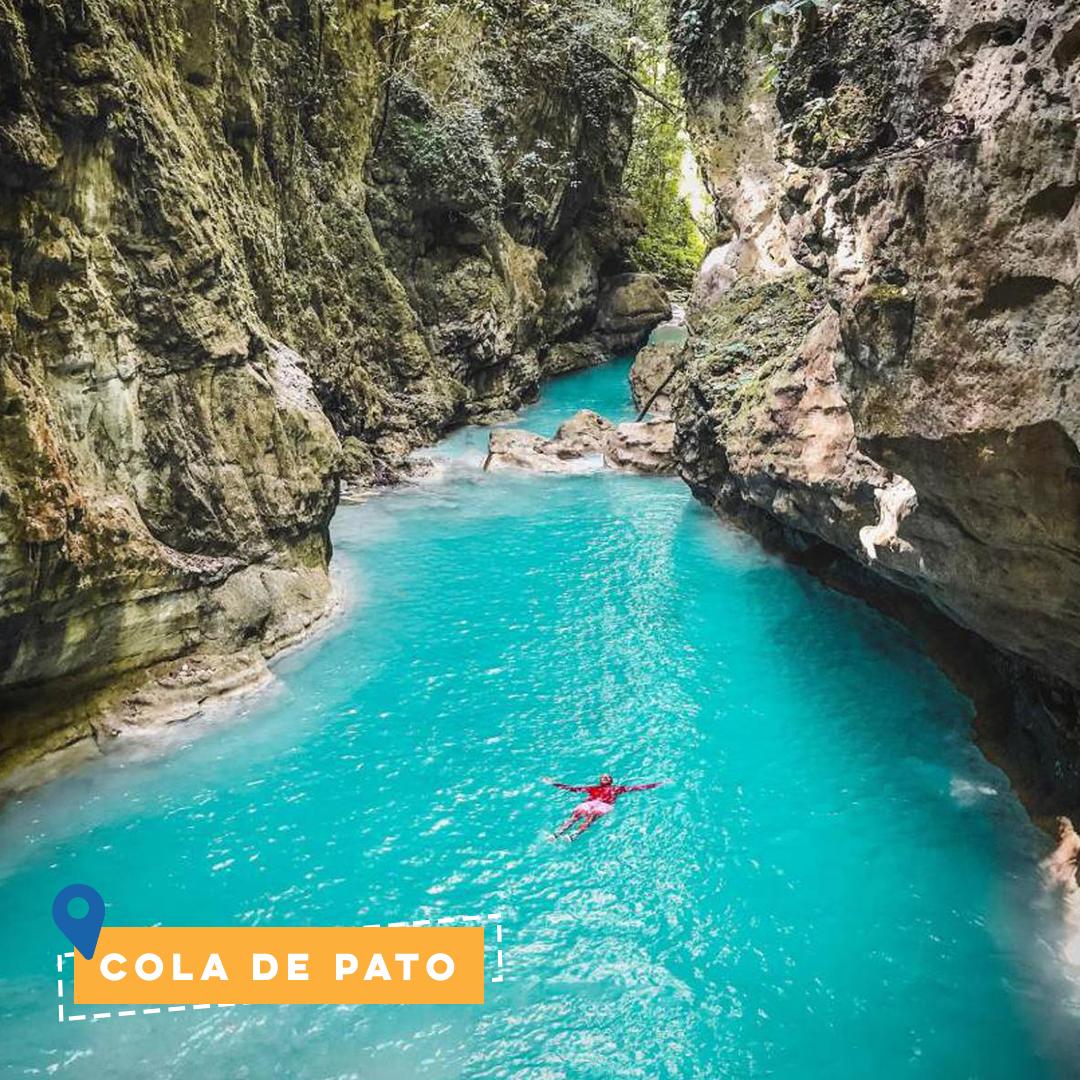 ¿Has escuchado hablar de "Cola de Pato"? Esta maravilla natural de agua turquesa, está escondida entre las Lomas de Jamao al Norte en la provincia Espaillat. Si eres amante de la aventura y disfrutas del senderismo, visítala a 40 minutos de Santiago de los Caballeros. #AlamoRD