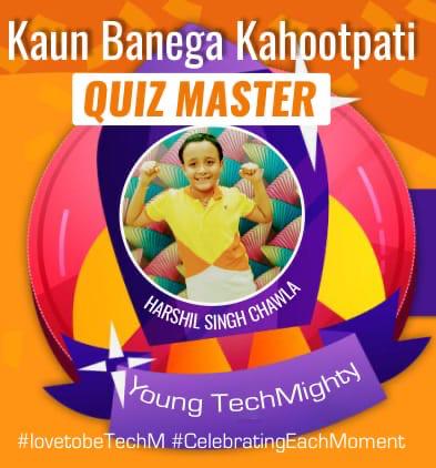 yatish57's tweet photo. Young Tech Mighty - Harshil is all set to rock our virtual stage & ready as QUIZ MASTER for our Episode 2 of KAUN BANEGA KAHOOTPATI @tech_mahindra @TechMJosh @kalpanadivadkar @PrivilRodrigues @itsRajeshT @riazwrites @NehaSar73806763 @rsaidheeraj R u guys ready for blast?? https://t.co/KTh8XONVNk