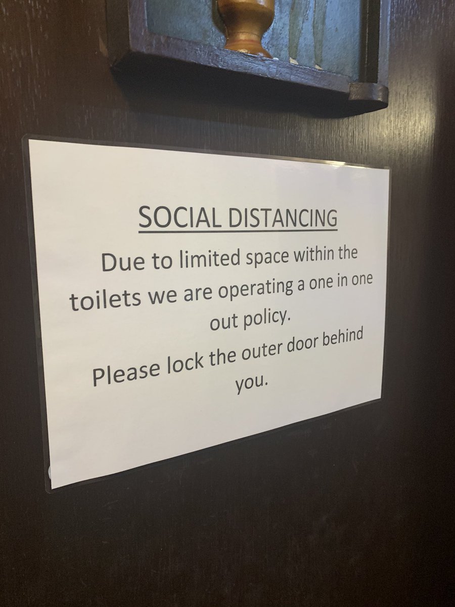Signs everywhere to ensure we keep everyone as safe as is physically possible. We now have a waiting area for the toilets!