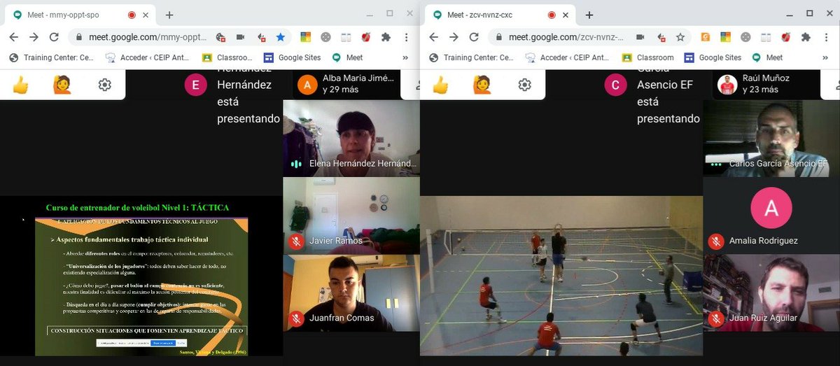 cursosVB's tweet photo. Seguimos con la formación en tiempos de #COVID19 y ya en marcha con los dos cursos activos a la vez.

#Nivel1 con Helena Hernández y la táctica y #Nivel2 con metodología y Carlos García.

Un lujo disfrutar una vez más de ambos en los cursos @FAVB_ https://t.co/jrF6Dd8YzC
