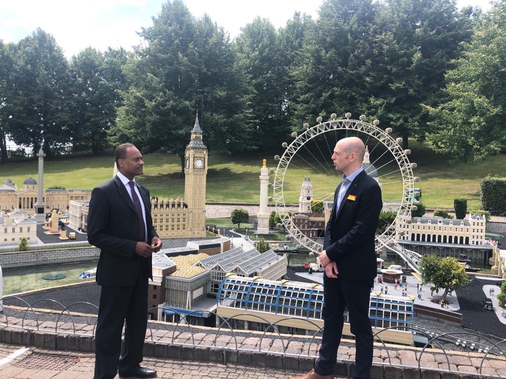 AdamAfriyie's tweet photo. Great visiting @LEGOLANDWindsor  today to see the new measures put in place for the big reopening tomorrow 

🌡Temperature checks
🧴Plenty of hand sanitiser
⚠️And clear social distancing signs 👍🏾Everything looks good to go! https://t.co/f708ED7jOG