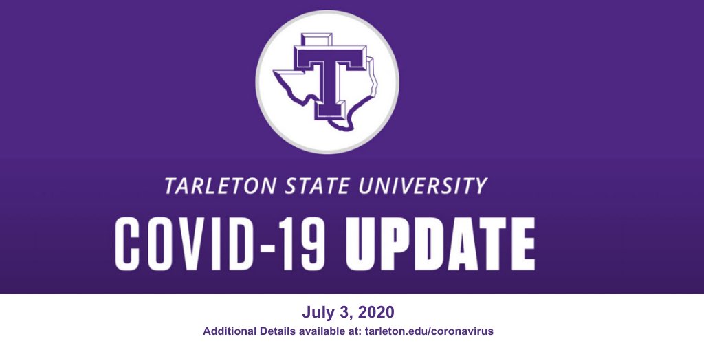 TarletonPrez's tweet photo. As new cases of COVID-19 soar, it is paramount that we follow Gov. Abbott’s latest order.
We have a moral and ethical responsibility to do everything we can...
Read more: https://t.co/nXi7BYyyAe
#TarletonUpdates https://t.co/1kXpOUgpAp