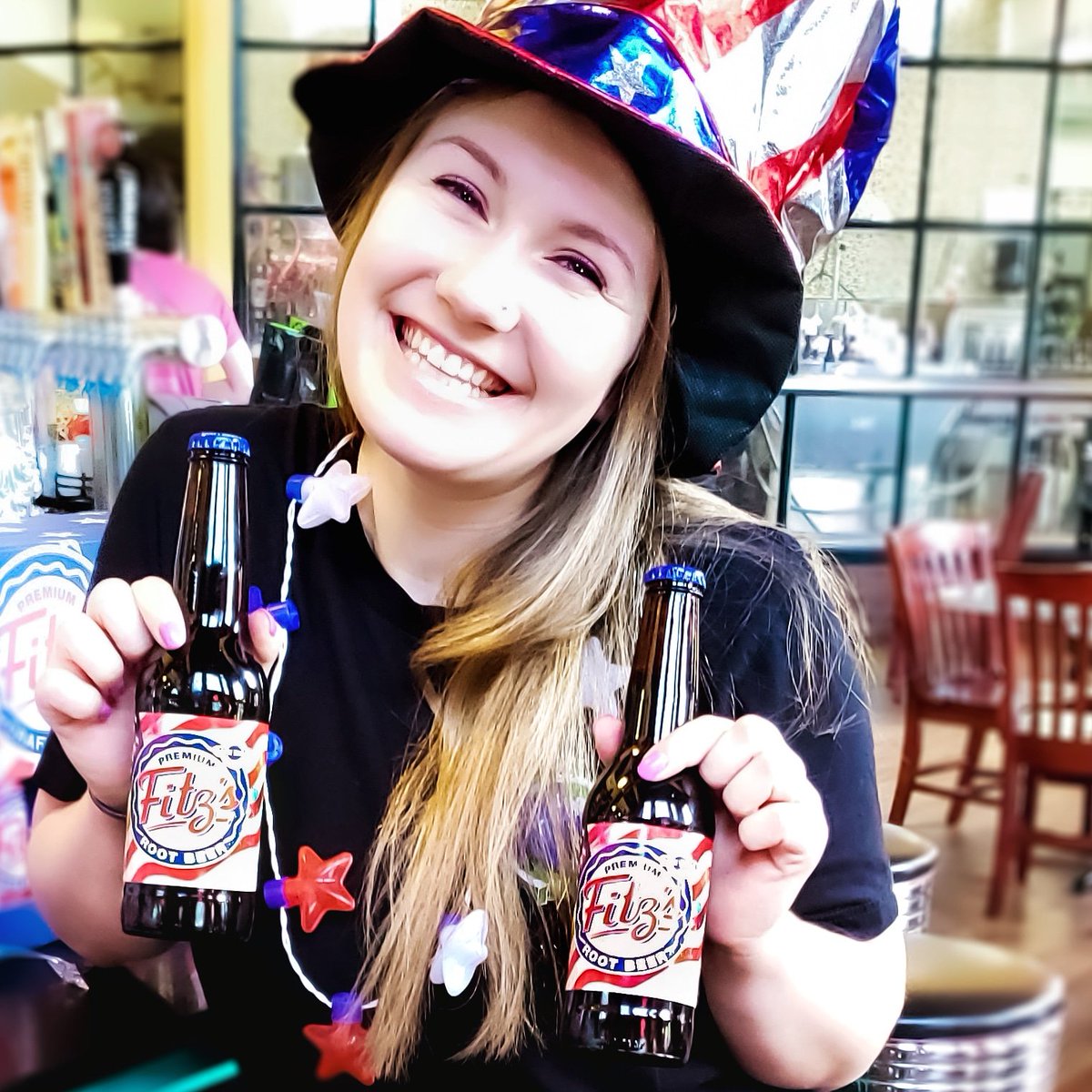 Stop by for a FREE souvenir 4th of July root beer with the purchase of a meal, starting today! One per table. Available at both locations.