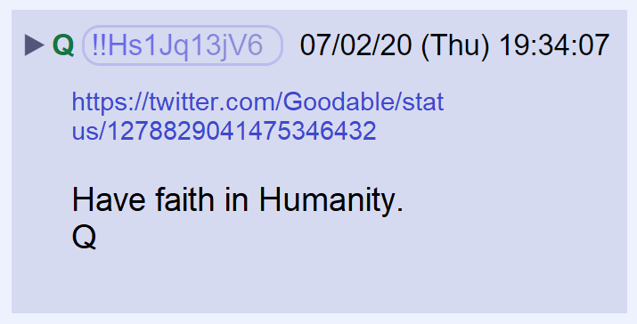 37) Q posted a link to a tweet that was deleted a few minutes later.