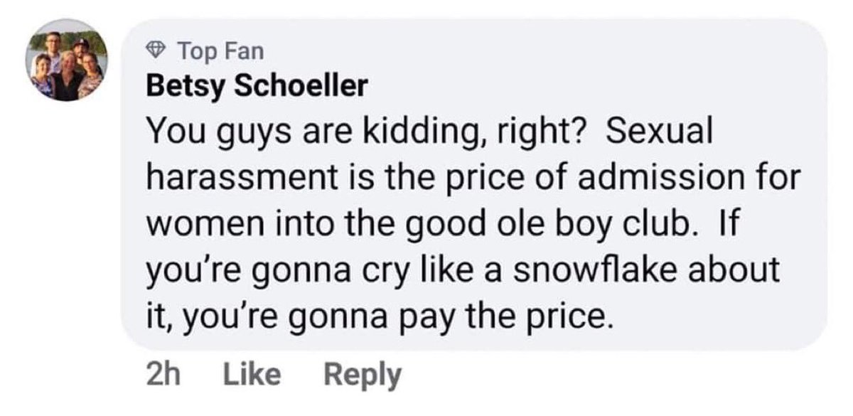 ErinAKirk's tweet photo. This is why women don’t trust their leadership, even their women leaders. This AirForce LtCol, Betsy Schoeller, thinks that if you complain/report your harassment/assault you deserve to be murdered. @usairforce @DeptofDefense @SecAFOfficial #JusticeForVanessaGuillen https://t.co/QOP3zXILqE