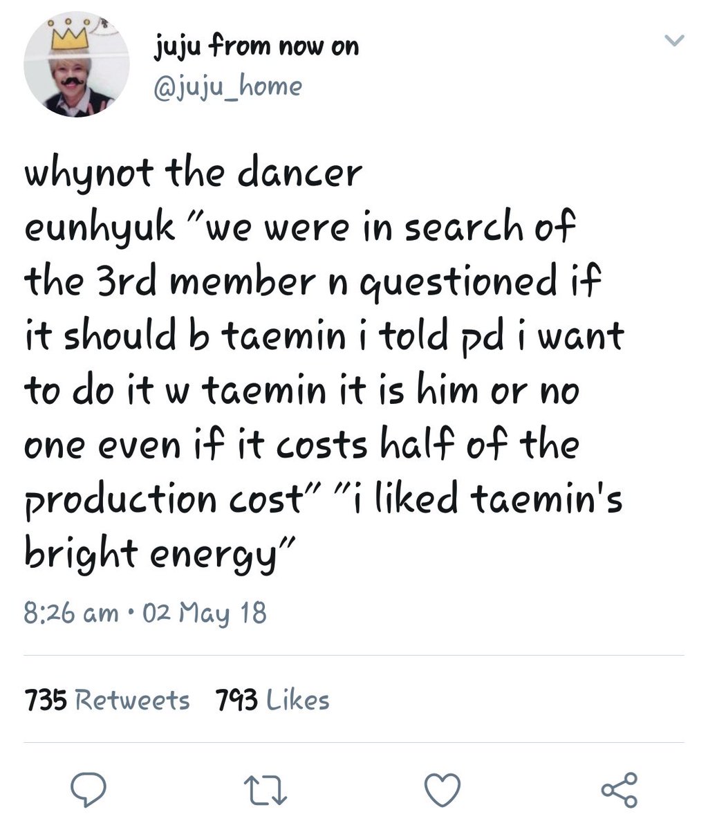 Suju Eunhyuk asked Why Not The Dancer PD to cast taemin particularly..."He literally said its Taemin or no one else" lol