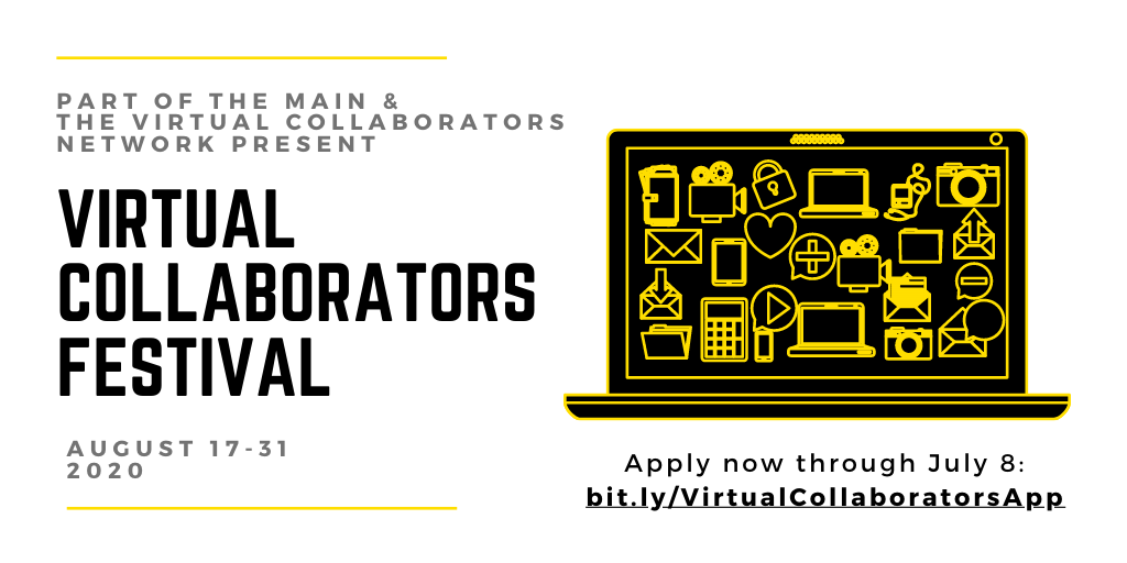 Have you applied yet for #VirtualCollaborators Festival? We'll match successful applications to teams of fellow artists and support you through creating a new piece of live art. Industry supporters will lead free masterclasses for participants. Apply now: bit.ly/VirtualCollabo…