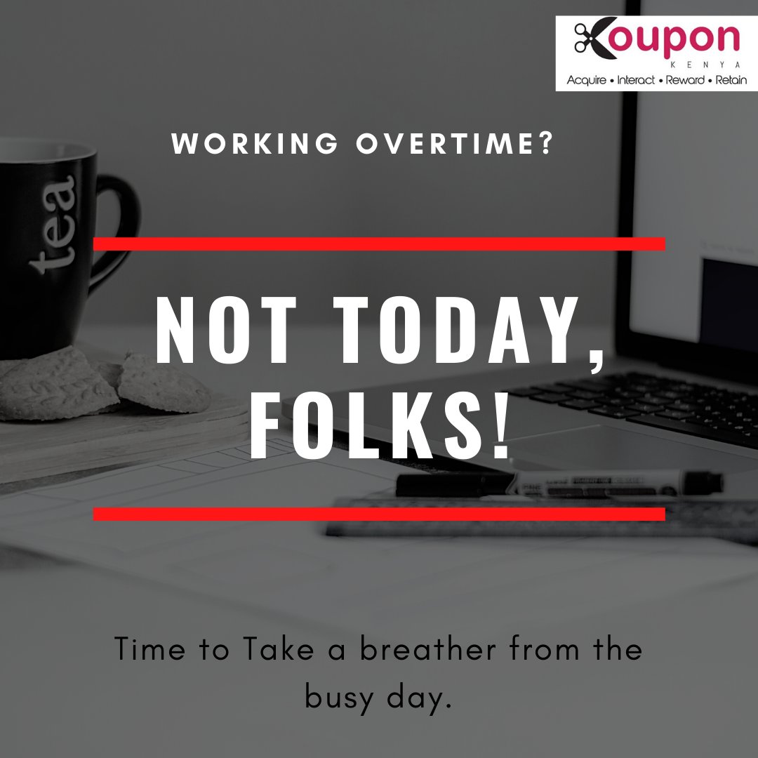 MzawadiGroup's tweet photo. Time to rest from the busy day and week that was. Go home and rejuvenate as you wait for the weekend to kick in tomorrow.
https://t.co/XsAhJCyDta
https://t.co/4TFAnSipbE
#CouponKenya
#ShopAndGetPaid
#Coupons
#Cashback
#CustomerAppreciation
#CustomerLoyalty https://t.co/BRIoRWf5ag