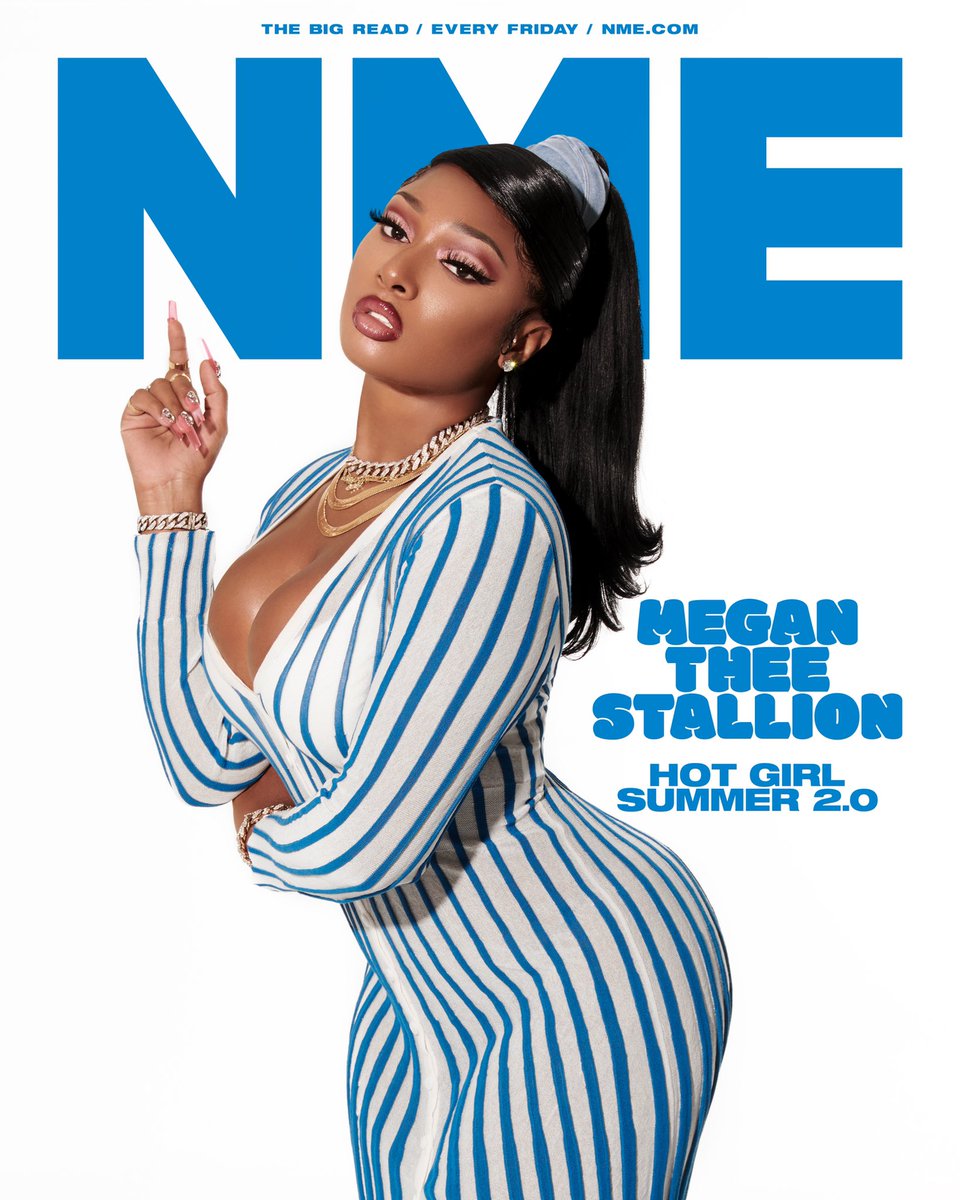 theestallion's tweet photo. Hotties we’re on the COVER OF NME MAGAZINE 💧💙 https://t.co/TGCkPWU7SC
