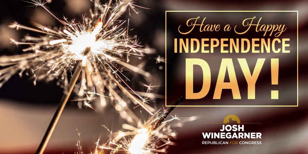 WinegarnerTX's tweet photo. As we celebrate the birth of our nation, I want to wish a happy Independence Day to you, your family, and every American from sea to shining sea. We're truly blessed to live in the greatest country in the world! https://t.co/mDJAsxCL9s