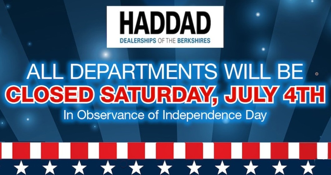 All Haddad locations will be closed Saturday July 4th &amp; Sunday July 5th. 

Regular business hours will be resume on Monday July 6th!

Have a happy &amp; safe 4th!