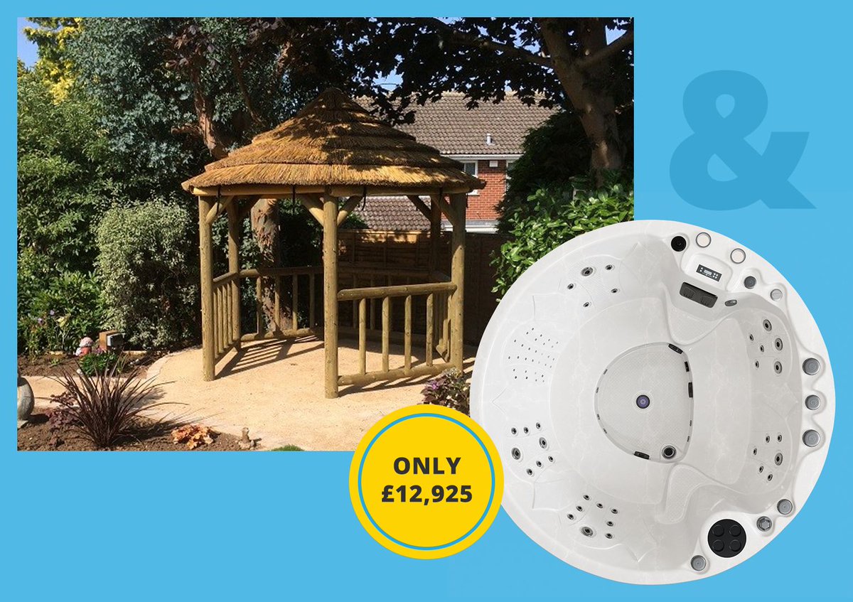 The beautifully crafted African Thatch 4 Gazebo and Winston Hot Tub™ are now available as a package deal at only £12,925, meaning you save £2,070! 😍

Also available on 3 years 0% finance.

View all package deals 📲 buff.ly/2VnZJdE
Call us 📞 0808 169 6555