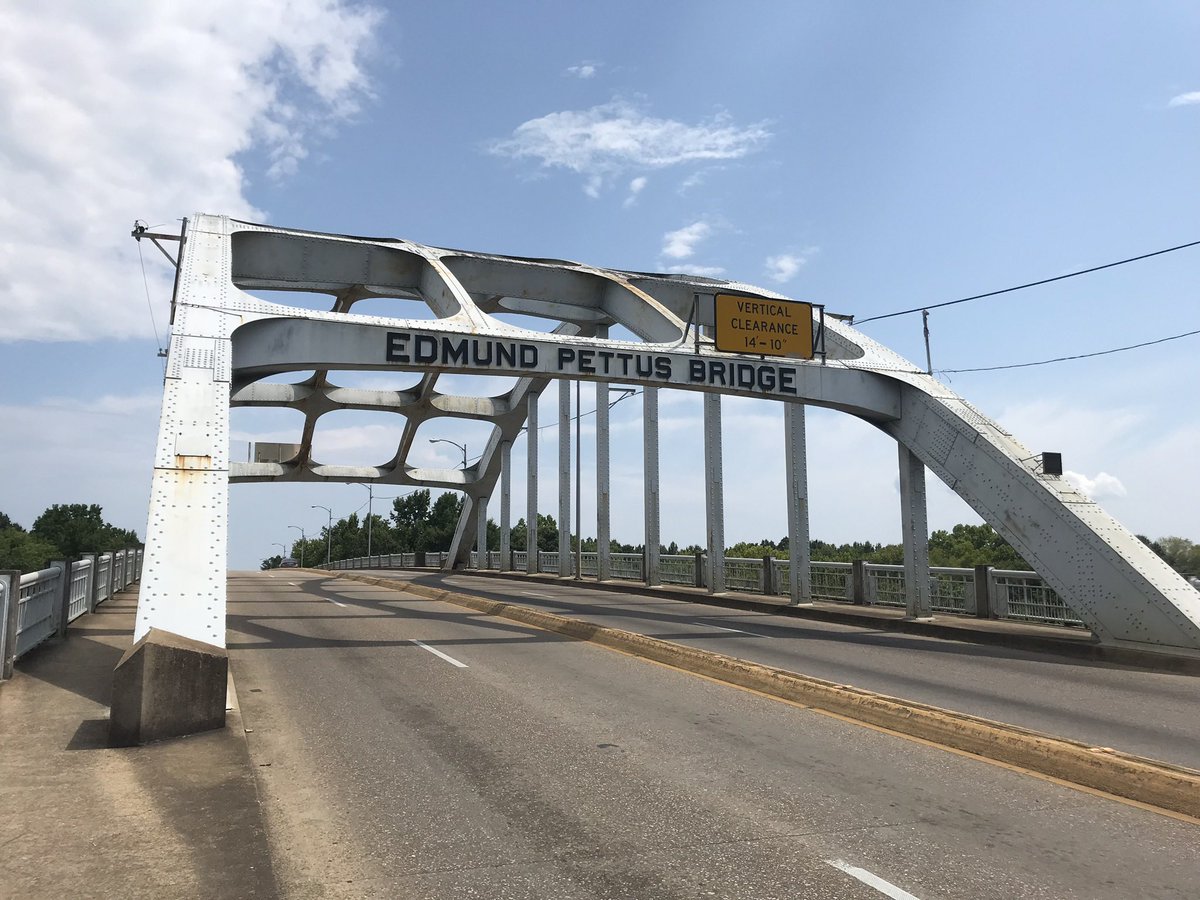 We wandered around what legit felt like a ghost town. Walked over the bridge, talked about the history we were standing on, visited the [exterior of the] First Baptist Church where the organization of the Selma To Montgomery march(es) took place.