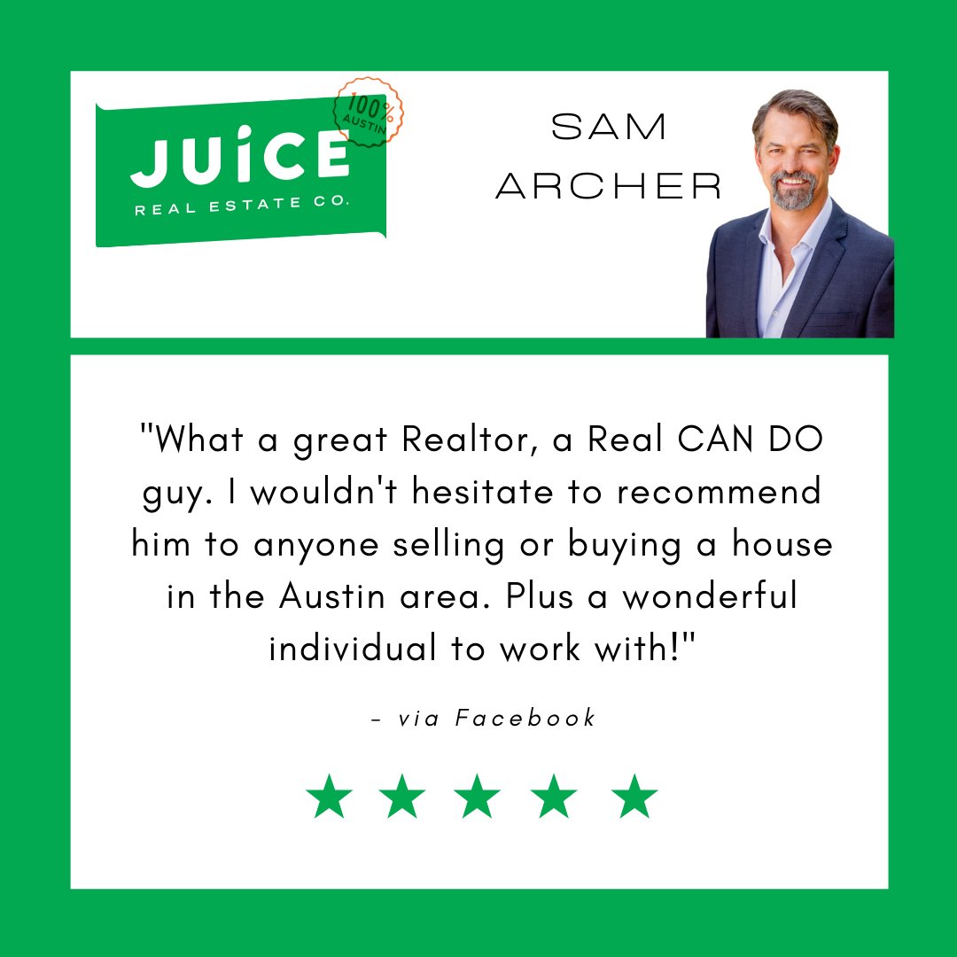 samueljarcher's tweet photo. Thank you! I do like thinking of myself as a CAN DO guy. It means a great deal to me that you believe that about me as well. Thanks for your recommendation and vote of confidence! It was a pleasure working with you too!

#atx #austinagent https://t.co/oIT5GgweHg