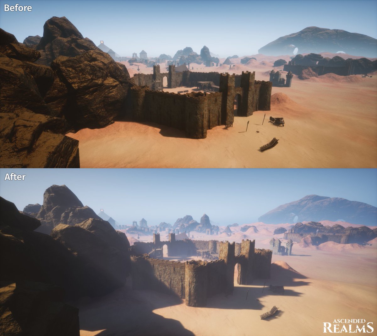 AscendedRealms's tweet photo. Remastering maps with Volumetric Lighting⛅️

#volumetriclighting #RTS #RPG #indiegames #indiedev #UE4 https://t.co/wau0Fwc7kc