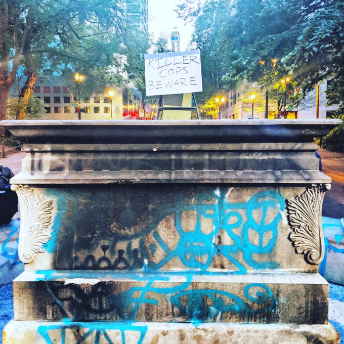 Former Elk statue. Portland and the former CHOP, in contrast, is extreme, and I feel extremely under