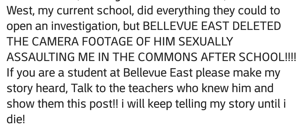 I am absolutely disgusted. This needs to be looked into now and the fact that it was swept under the rug is absolutely horrible. Sexual assault isnt a joke. <a href="/RippeJeff/">Jeff Rippe</a> <a href="/DrJeffWagner/">Jeff Wagner</a>