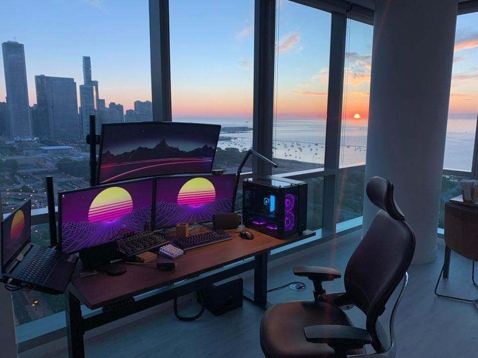 لا ضغوطات، لا ضوضاء، لا مشاكل. فقط PC وView مثل هذا ⁦❤️⁩