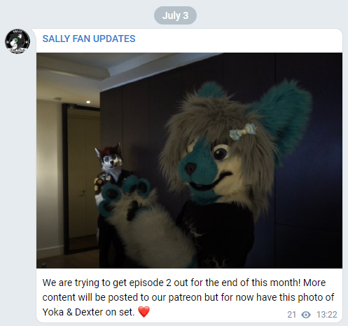 SallyExposed's tweet photo. #SallyTheSeries has announced on Telegram they are "trying to get episode 2 out for the end of this month"
Deja vu? https://t.co/grww9wZHjy