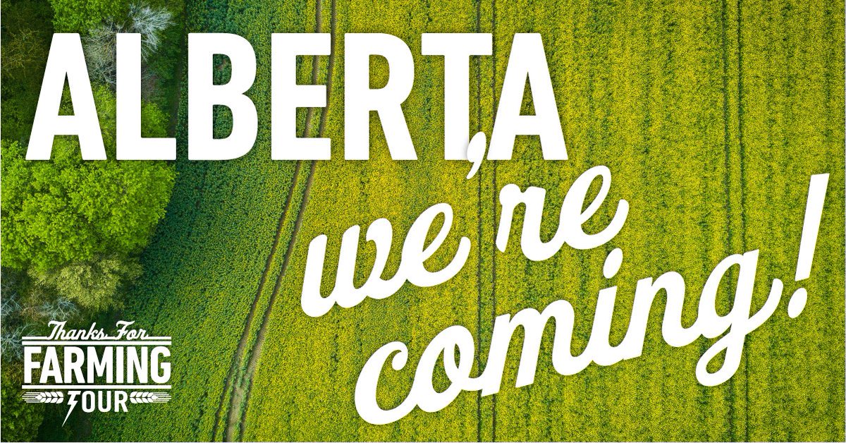 Have you registered for the Trochu #ThanksForFarmingTOUR? Confirm your seat. Register for FREE at bit.ly/3eZ1Oom. 

What can you expect? 

FREE:
Local meals prepared by Sweetgrass Cafe
Beverages provided by <a href="/PrairieBrewCo/">Prairie Brewing Co</a>.

Speakers <a href="/lesleyraekelly/">highheels&fields</a> and Kieth Gabert!