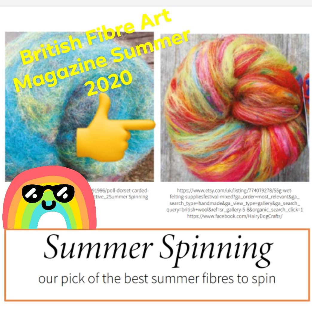 hairydogcrafts's tweet photo. Wow! One of my blends is in British Fibre Art Mag Summer 2020!π Page 21! Very excited!
#woolblends #woolspinners https://t.co/8XC758t6WF