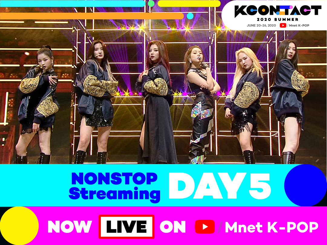 kconusa's tweet photo. [KCON:TACT 2020 SUMMER] #KCONTACTNonstop Streaming

Day 5 of #KCONTACT is streaming again RIGHT NOW !

Will you be watching #BVNDIT 's stage?

#OHMYGIRL #NATTY #AB6IX #TOO

▶ WATCH AT: https://t.co/2TRYToS1ZY
#KCON #LetsKCON247 #KCON2020 https://t.co/tV7d8mzH3K