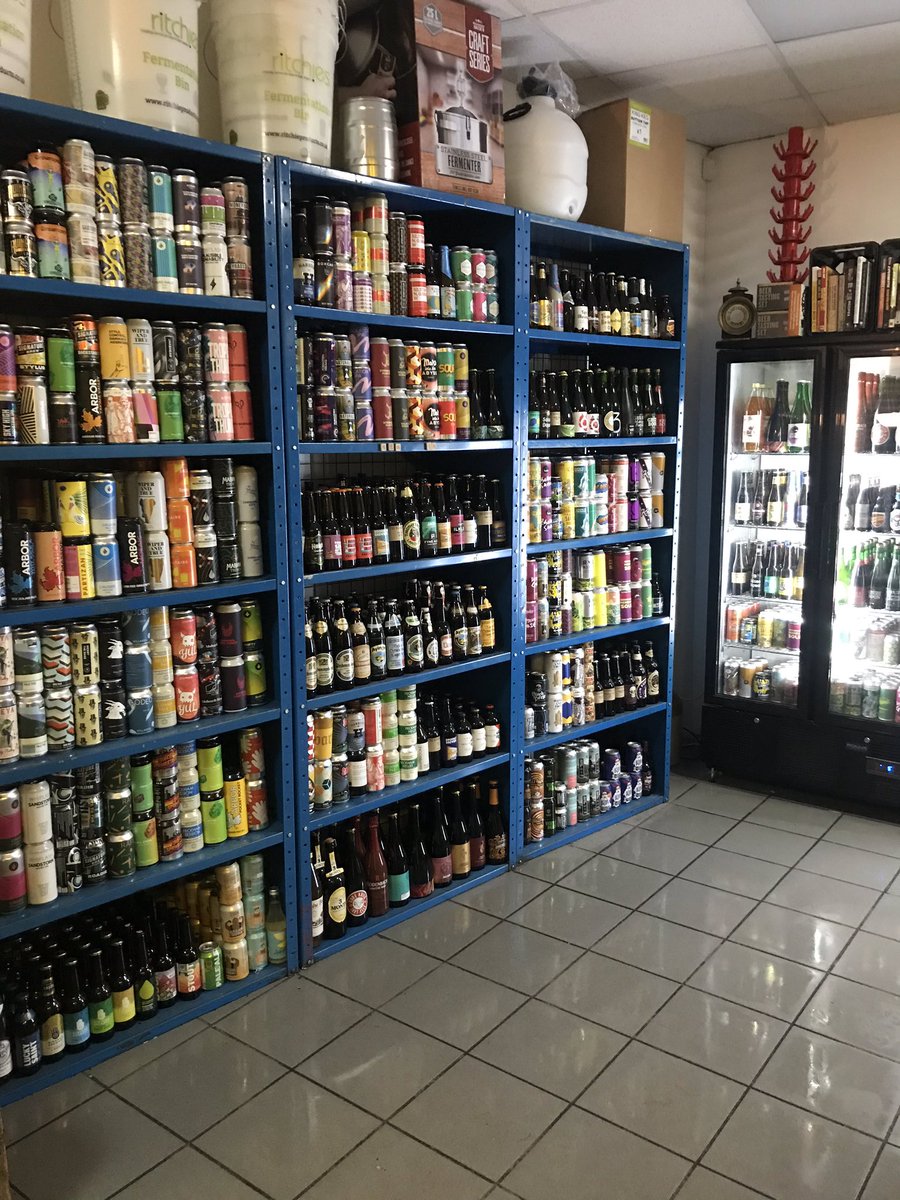 waterintobeer's tweet photo. We’re so excited to see you tomorrow - we’re reopening for takeaway ONLY from 11-4. We’ve been busy making a few improvements - including an extra fridge and more shelving...we have SO MUCH BEER AND HOMEBREW KIT FOR YOU! https://t.co/hYnMReLcoJ