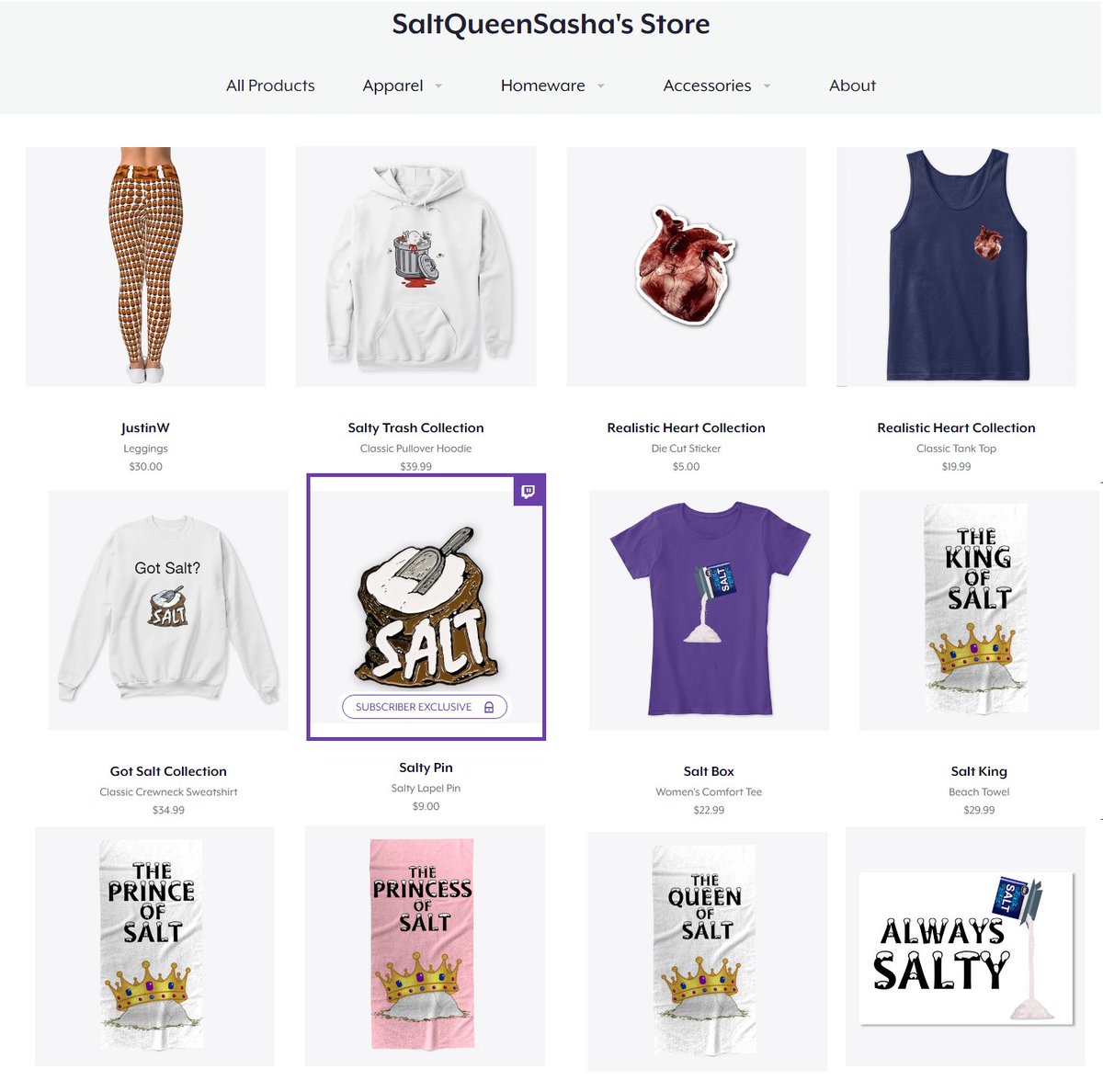 SaltQueenSasha's tweet photo. Do you like Salt? CLICK LIKE NOW 🧂
The Merch Store is OFFICIALLY OPEN! -> https://t.co/sfca6gWEcb
 Go check it out NOW ❤️

TAG Someone You Want to Buy This For you 👍 https://t.co/mPZjUx9zEW