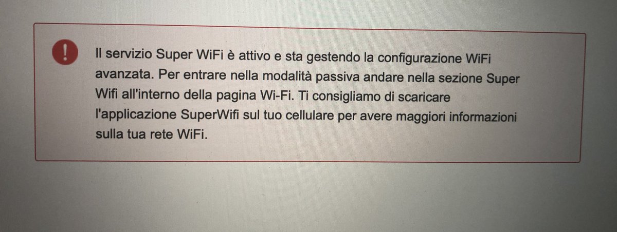 antoniosolimene's tweet photo. @VodafoneIT la power station è in balia del “servizio super Wi-Fi “, il Wi-Fi non funziona più, con i dispositivi collegati che vanno a singhiozzo. Ma come si disattiva questo servizio che funziona solo in Spagna ed è gestito da un’app disponibile solo nello store spagnolo? https://t.co/1IWCgDbR8h