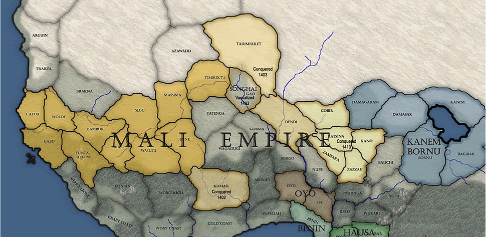 Currently studying about the formation of the Mali Empire in the year 1235 which span across majority of current day West Africa and was probably one of the richest & most powerful in the world.